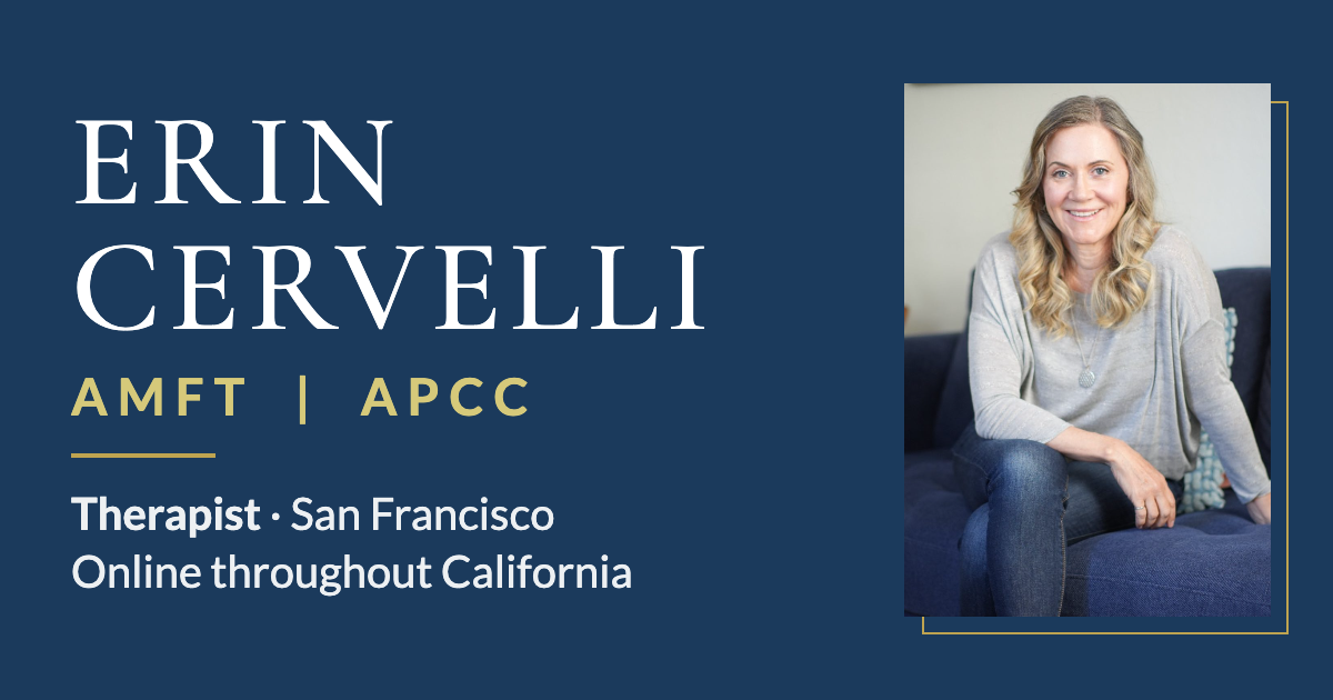 Preview image: Erin Cervelli, AMFT | APCC, therapist in San Francisco and online throughout California, with her photograph
